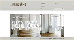 Desktop Screenshot of klingsoehr.com