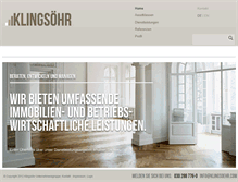 Tablet Screenshot of klingsoehr.com